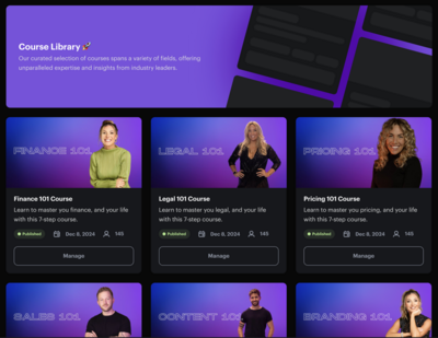 Course section of your community